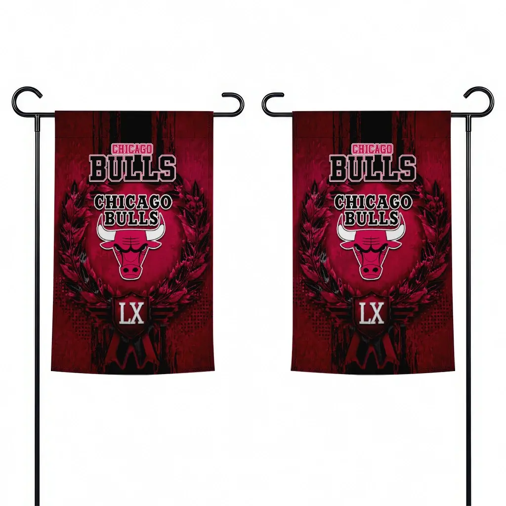 Chicago Bulls Garden Flag Customized Laurel Wreath Red Fashion Forward Chicago Bulls Garden Flag Customized Laurel Wreath Red Fashion Forward