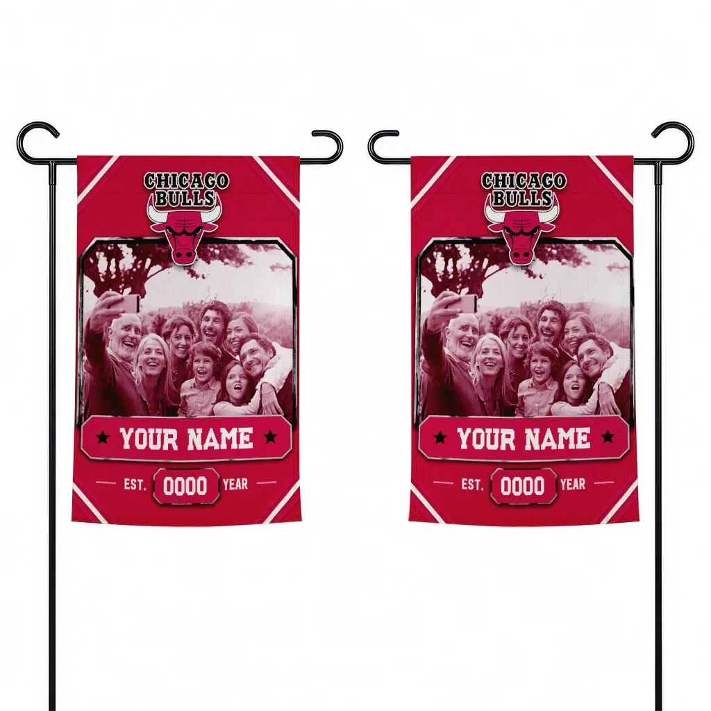 Chicago Bulls Garden Flag Customized Photo Frame Red Fashion Forward Chicago Bulls Garden Flag Customized Photo Frame Red Fashion Forward
