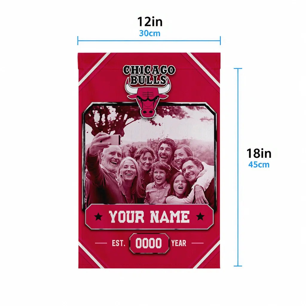 Chicago Bulls Garden Flag Customized Photo Frame Red High Quality Chicago Bulls Garden Flag Customized Photo Frame Red High Quality