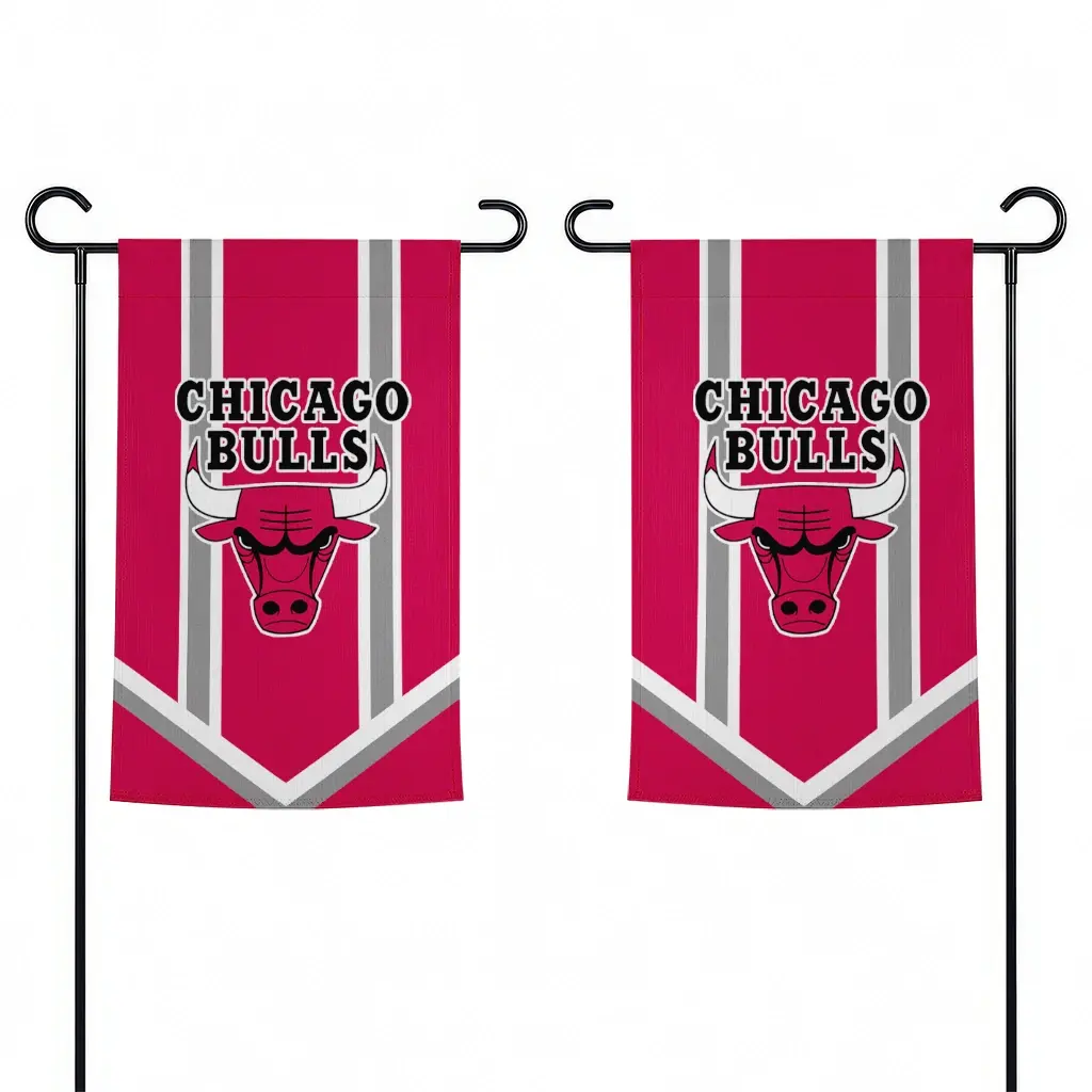 Chicago Bulls Garden Flag Personalized Chevron Stripes Red Fashion Forward Chicago Bulls Garden Flag Personalized Chevron Stripes Red Fashion Forward