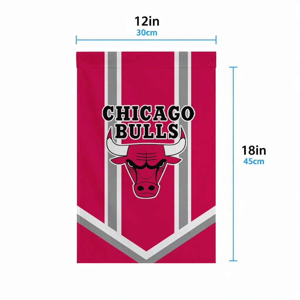 Chicago Bulls Garden Flag Personalized Chevron Stripes Red High Quality Chicago Bulls Garden Flag Personalized Chevron Stripes Red High Quality