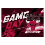Chicago Bulls House Flag Custom Energy Brushstrokes Red Best Selling