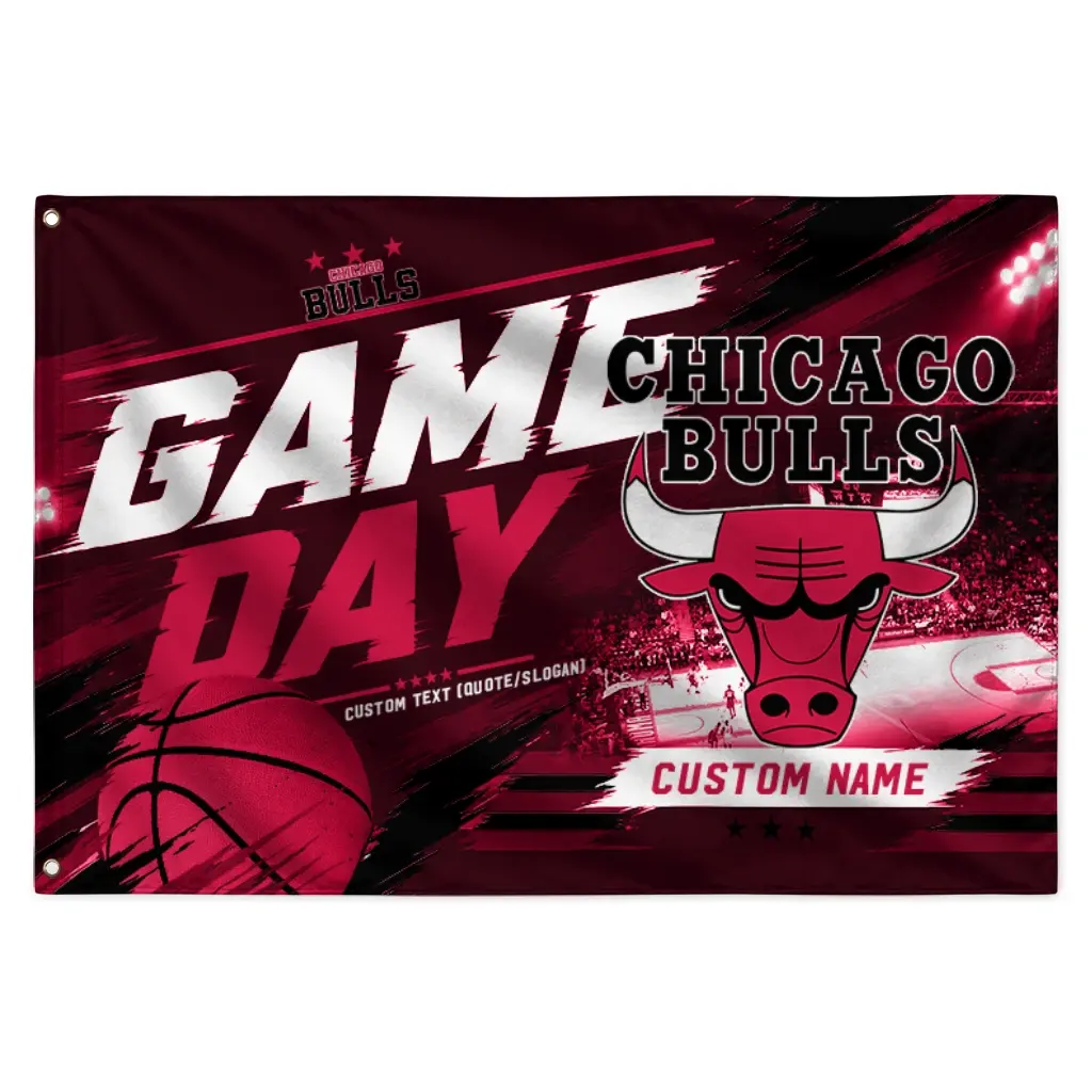 Chicago Bulls House Flag Custom Energy Brushstrokes Red Best Selling Chicago Bulls House Flag Custom Energy Brushstrokes Red Best Selling