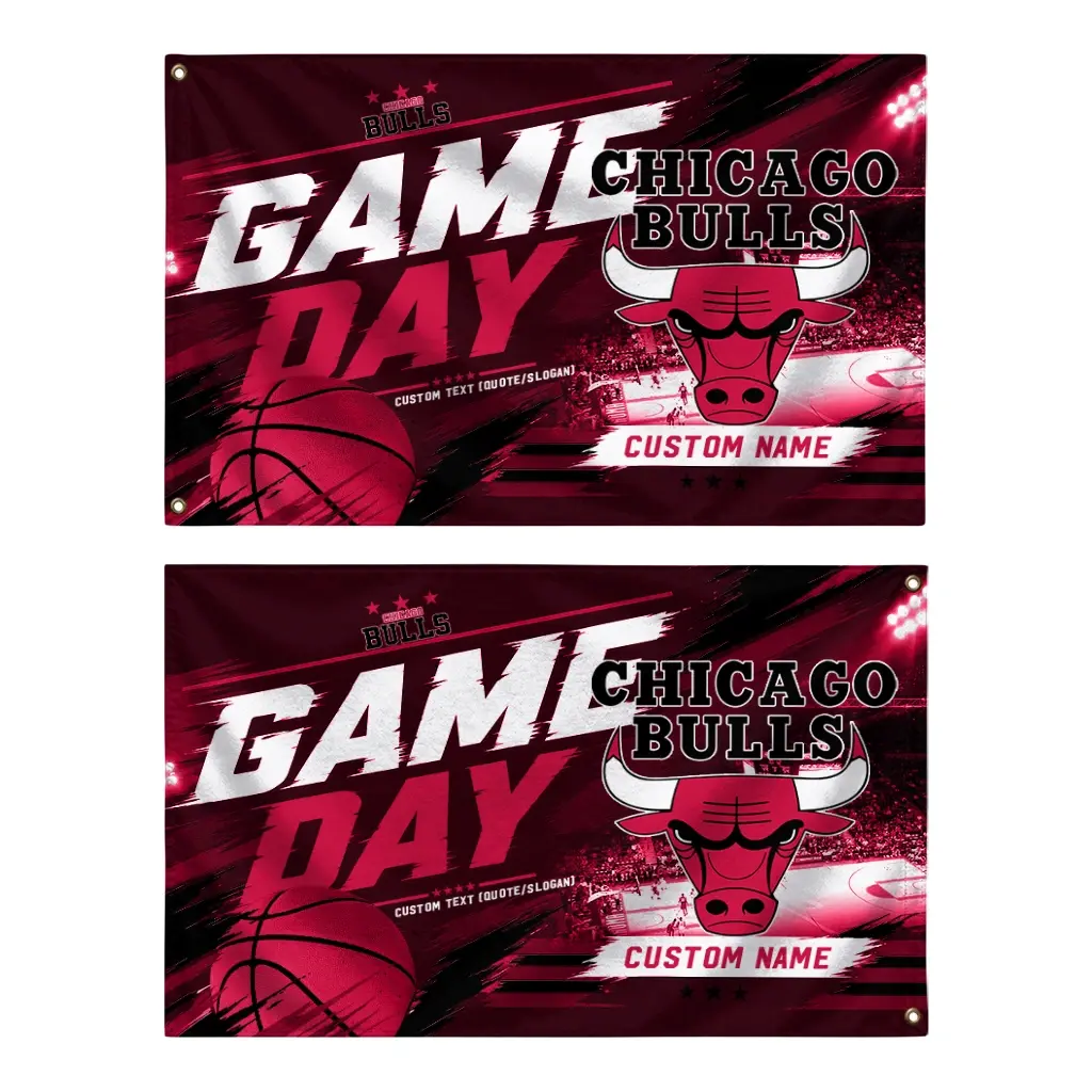Chicago Bulls House Flag Custom Energy Brushstrokes Red Fashion Forward Chicago Bulls House Flag Custom Energy Brushstrokes Red Fashion Forward
