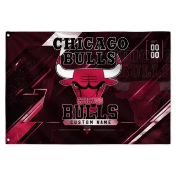 Chicago Bulls House Flag Customized Speed Slashes Red Best Selling