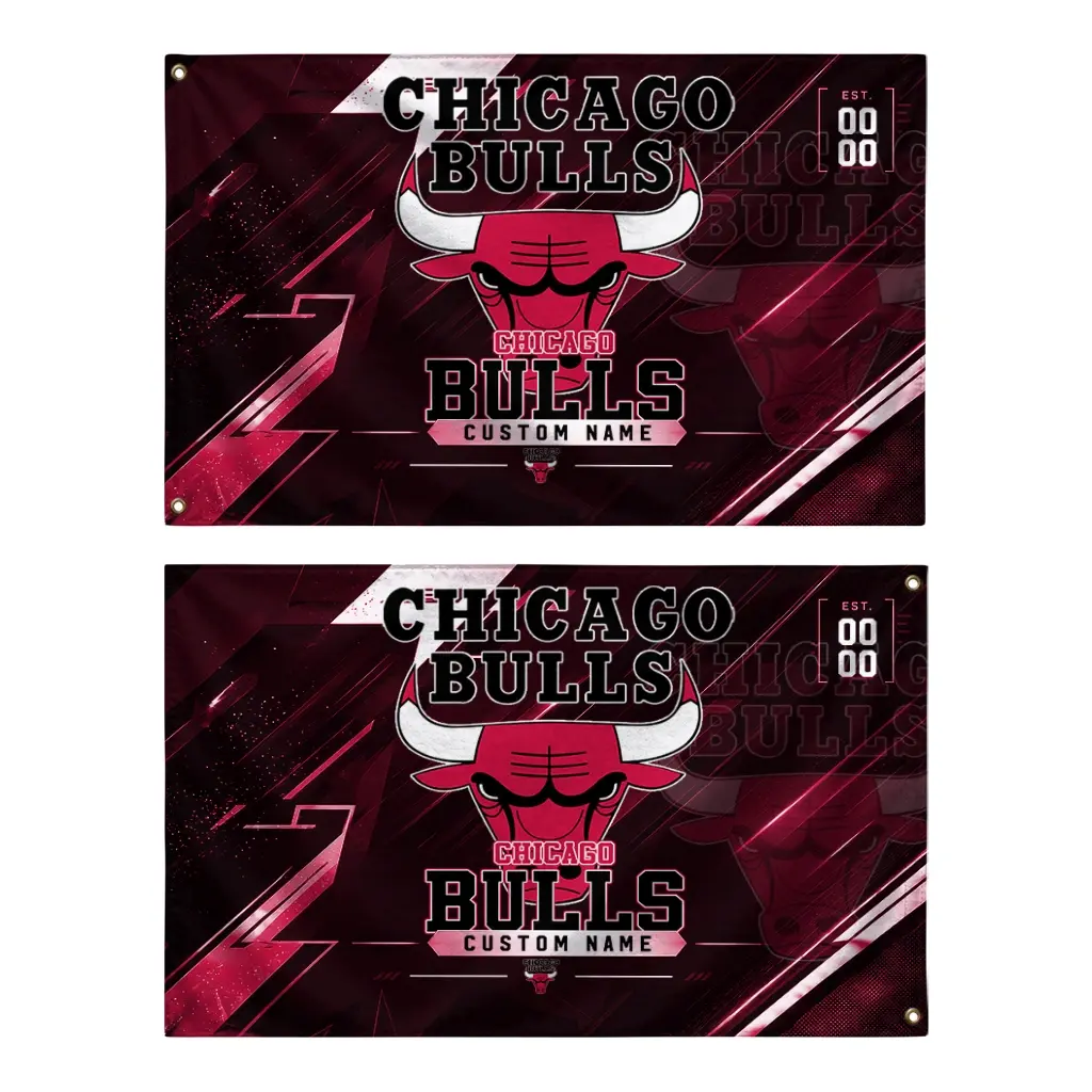 Chicago Bulls House Flag Customized Speed Slashes Red Fashion Forward Chicago Bulls House Flag Customized Speed Slashes Red Fashion Forward