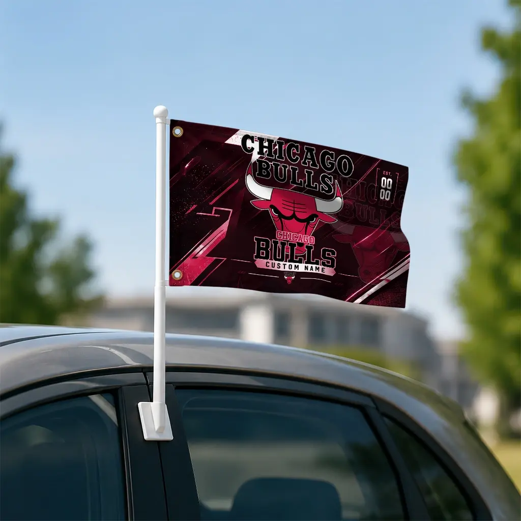 Chicago Bulls House Flag Customized Speed Slashes Red Latest Model Chicago Bulls House Flag Customized Speed Slashes Red Latest Model