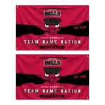 Chicago Bulls House Flag Personalized Brushed Streaks Red Best Selling