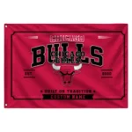 Chicago Bulls House Flag Personalized Ornate Border Red Best Selling