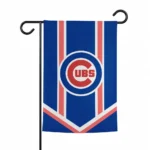 Chicago Cubs Garden Flag Custom Chevron Stripes Blue Best Selling