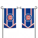 Chicago Cubs Garden Flag Custom Chevron Stripes Blue Best Selling