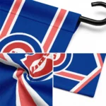 Chicago Cubs Garden Flag Custom Chevron Stripes Blue Best Selling