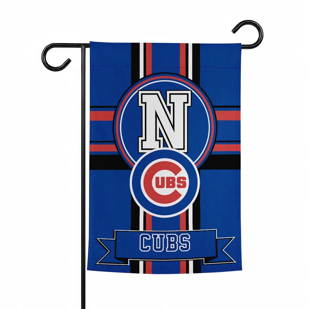 Chicago Cubs Garden Flag Custom Circle Medallion Blue Best Selling Chicago Cubs Garden Flag Custom Circle Medallion Blue Best Selling