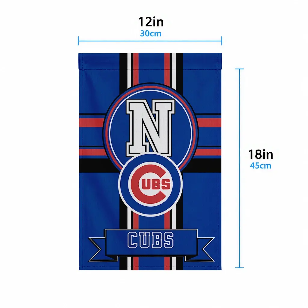 Chicago Cubs Garden Flag Custom Circle Medallion Blue High Quality Chicago Cubs Garden Flag Custom Circle Medallion Blue High Quality