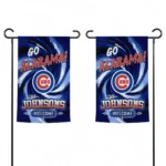 Chicago Cubs Garden Flag Customized Swirl Vortex Blue Best Selling