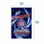 Chicago Cubs Garden Flag Customized Swirl Vortex Blue Best Selling