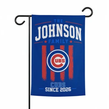 Chicago Cubs Garden Flag Personalized Distressed Stripes Blue Best Selling