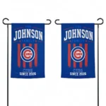Chicago Cubs Garden Flag Personalized Distressed Stripes Blue Best Selling