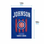 Chicago Cubs Garden Flag Personalized Distressed Stripes Blue Best Selling