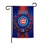 Chicago Cubs Garden Flag Personalized Laurel Wreath Blue Best Selling