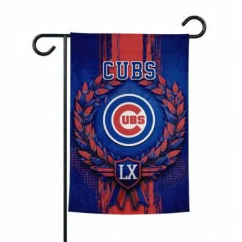 Chicago Cubs Garden Flag Personalized Laurel Wreath Blue Best Selling