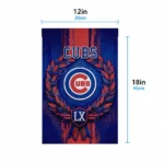 Chicago Cubs Garden Flag Personalized Laurel Wreath Blue Best Selling