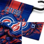 Chicago Cubs Garden Flag Personalized Laurel Wreath Blue Best Selling