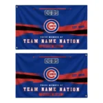 Chicago Cubs House Flag Custom Brushed Streaks Blue Best Selling