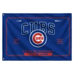 Chicago Cubs House Flag Custom Ornate Border Blue Best Selling