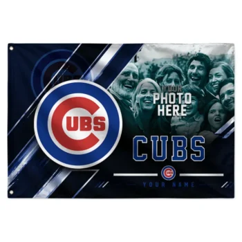 Chicago Cubs House Flag Customized Diagonal Stripes Blue Best Selling