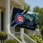 Chicago Cubs House Flag Customized Diagonal Stripes Blue Best Selling