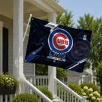 Chicago Cubs House Flag Personalized Speed Slashes Blue Best Selling