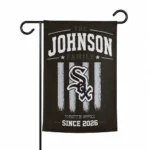 Chicago White Sox Garden Flag Custom Distressed Stripes Black Best Selling