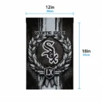 Chicago White Sox Garden Flag Custom Laurel Wreath Black Best Selling
