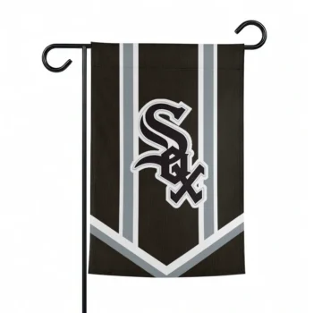 Chicago White Sox Garden Flag Customized Chevron Stripes Black Best Selling