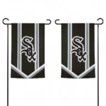 Chicago White Sox Garden Flag Customized Chevron Stripes Black Best Selling
