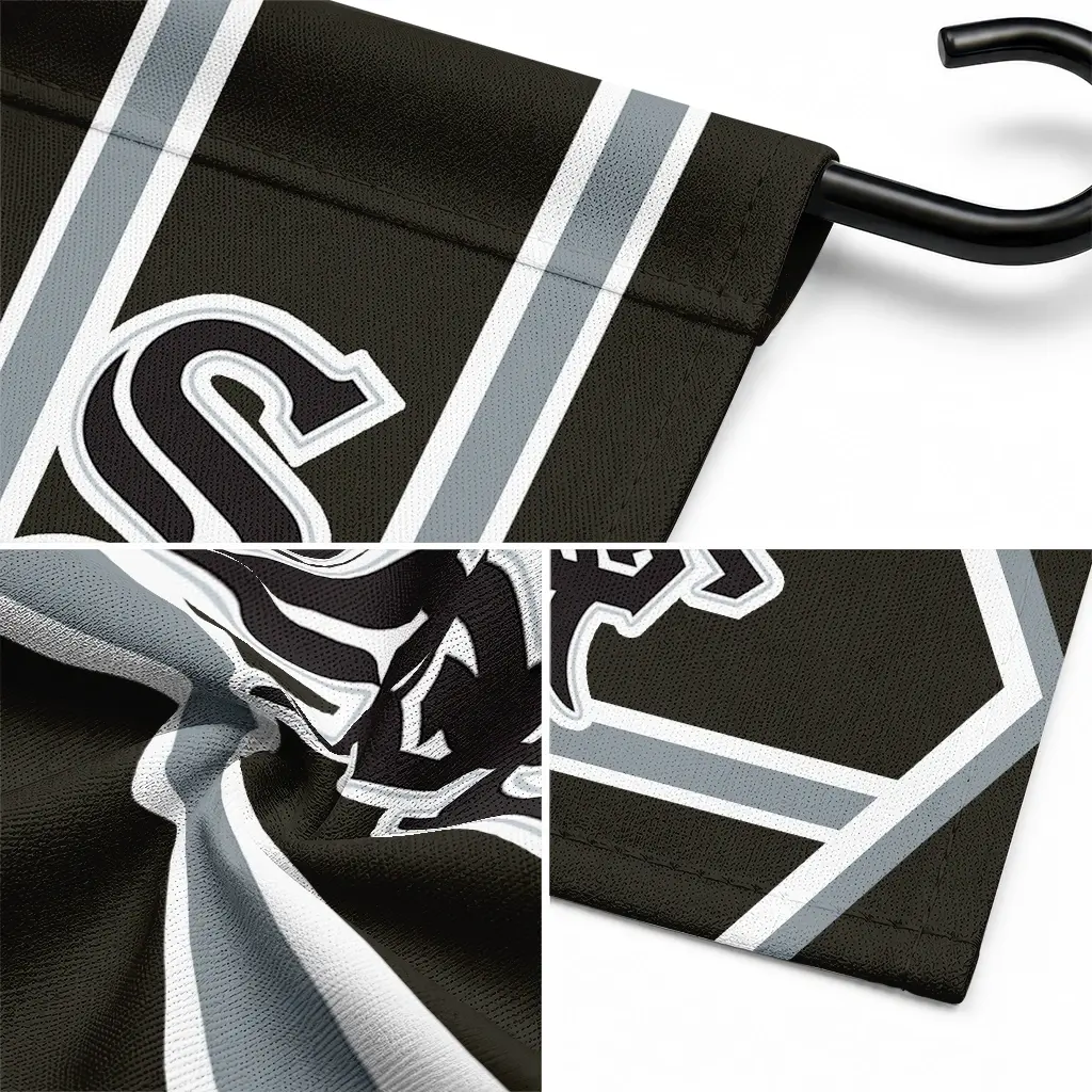 Chicago White Sox Garden Flag Customized Chevron Stripes Black Latest Model Chicago White Sox Garden Flag Customized Chevron Stripes Black Latest Model