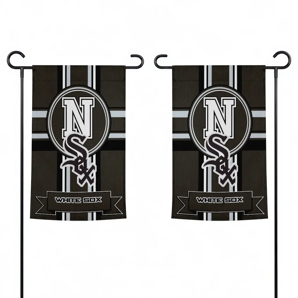 Chicago White Sox Garden Flag Customized Circle Medallion Black Fashion Forward Chicago White Sox Garden Flag Customized Circle Medallion Black Fashion Forward