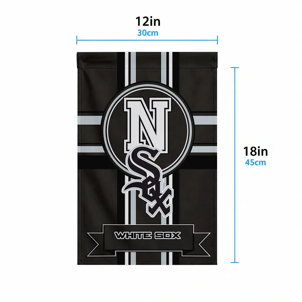 Chicago White Sox Garden Flag Customized Circle Medallion Black High Quality Chicago White Sox Garden Flag Customized Circle Medallion Black High Quality