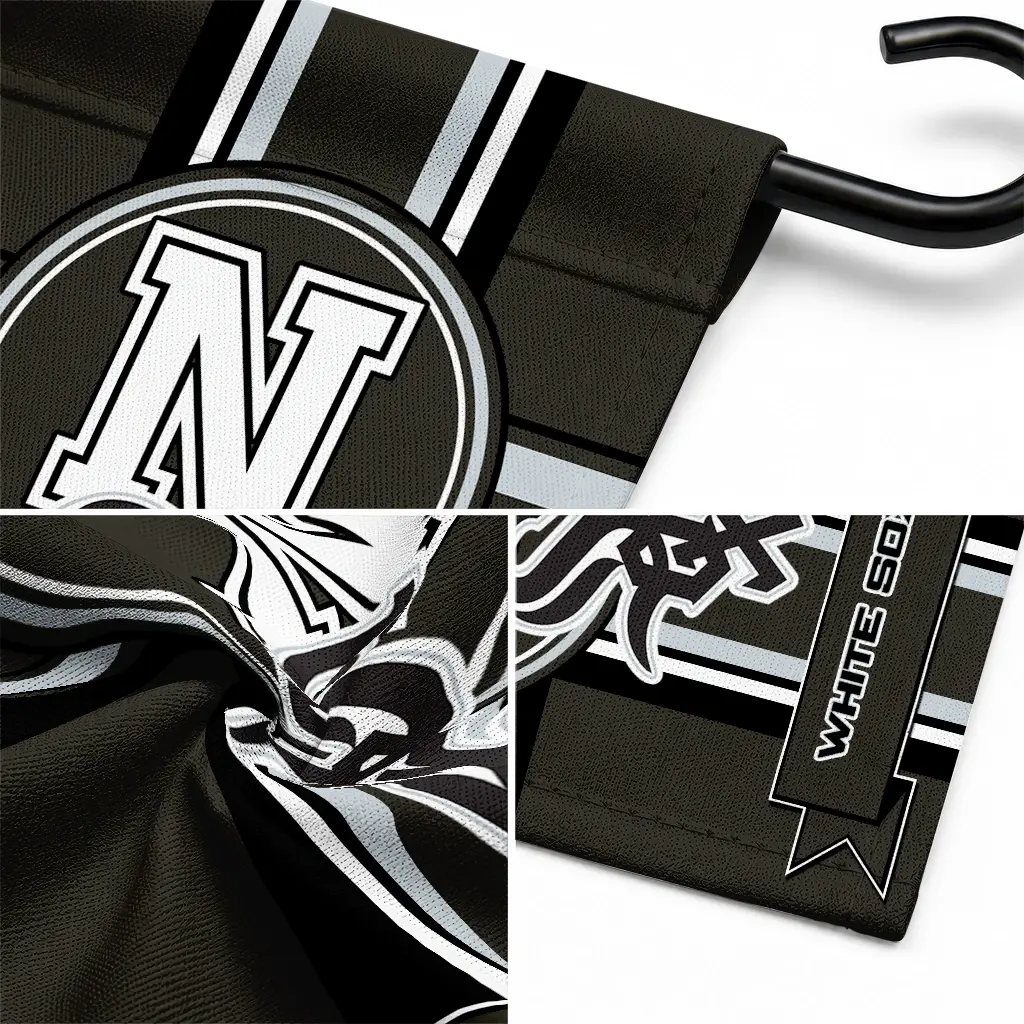 Chicago White Sox Garden Flag Customized Circle Medallion Black Latest Model Chicago White Sox Garden Flag Customized Circle Medallion Black Latest Model