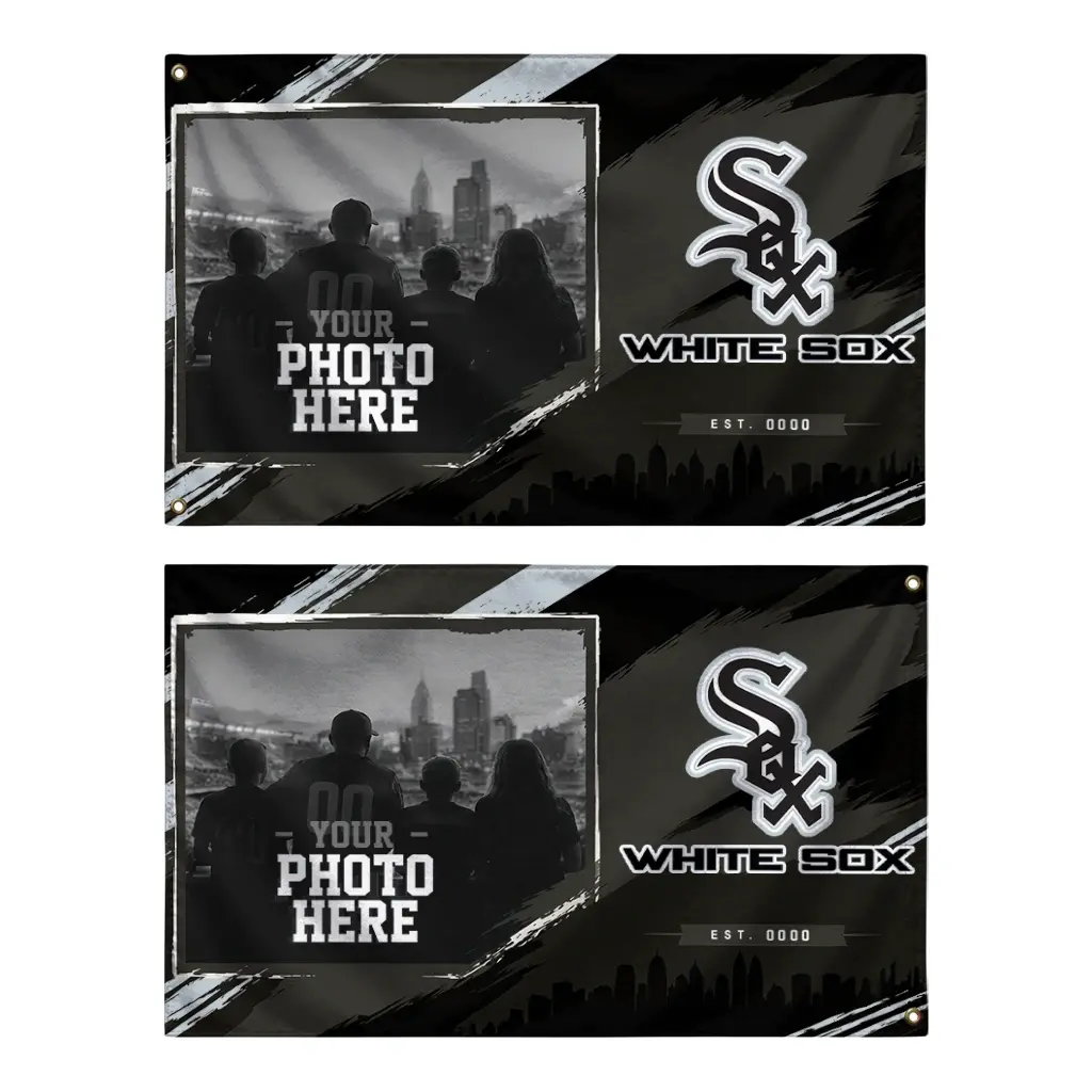 Chicago White Sox House Flag Custom Framed Photo Black Fashion Forward Chicago White Sox House Flag Custom Framed Photo Black Fashion Forward