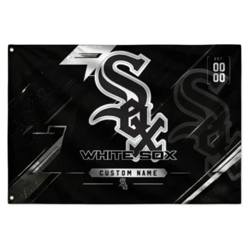 Chicago White Sox House Flag Custom Speed Slashes Black Best Selling