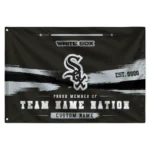 Chicago White Sox House Flag Customized Brushed Streaks Black Best Selling