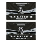 Chicago White Sox House Flag Customized Brushed Streaks Black Best Selling