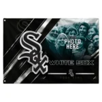 Chicago White Sox House Flag Personalized Diagonal Stripes Black Best Selling
