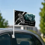 Chicago White Sox House Flag Personalized Diagonal Stripes Black Best Selling