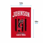 Cincinnati Bearcats Garden Flag Customized Distressed Stripes Red Best Selling