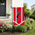 Cincinnati Bearcats Garden Flag Personalized Chevron Stripes Red Best Selling