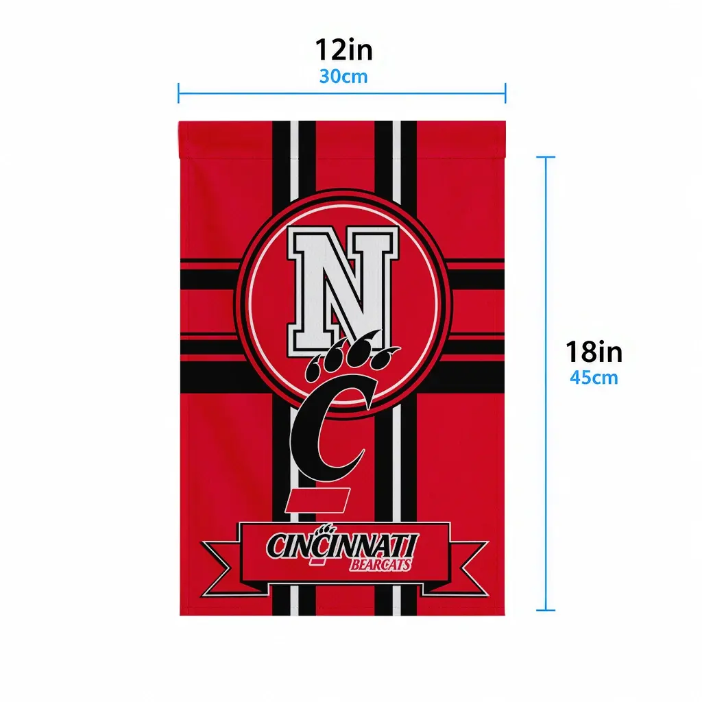 Cincinnati Bearcats Garden Flag Personalized Circle Medallion Red High Quality Cincinnati Bearcats Garden Flag Personalized Circle Medallion Red High Quality