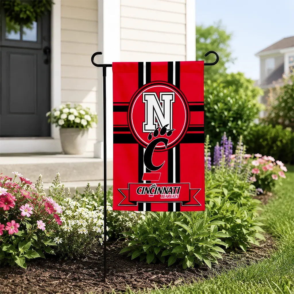Cincinnati Bearcats Garden Flag Personalized Circle Medallion Red New Arrival Cincinnati Bearcats Garden Flag Personalized Circle Medallion Red New Arrival